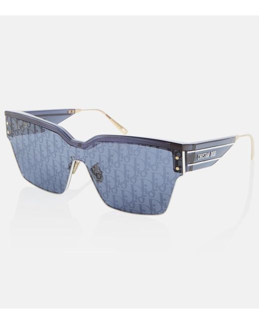 Dior Blue Diorclub M4U Square Shield Sunglasses