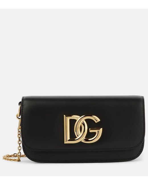 Borsa a spalla 3.5 Small in pelle di Dolce & Gabbana in Black