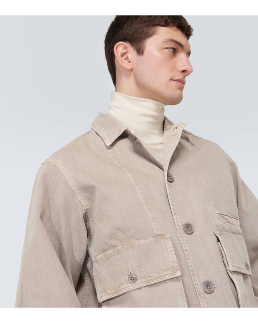 Lemaire Natural Boxy Denim Field Jacket for men