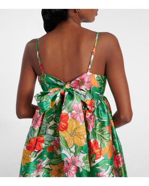 ALÉMAIS Green Amelia Printed Gown