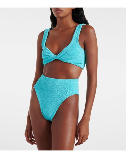 Hunza G Blue Jamie High-Rise Bikini