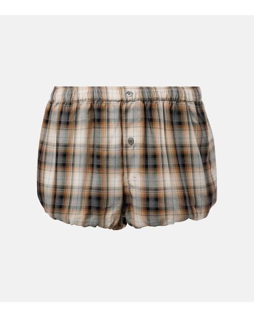 Acne Metallic Shorts Aus Einem Baumwollgemisch
