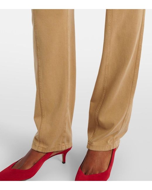 Isabel Marant Natural Rozene Cotton Jersey Sweatpants