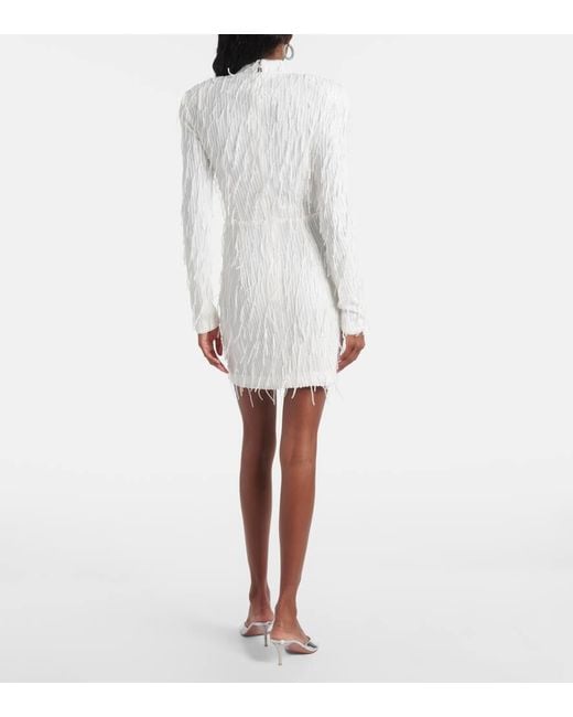 ROTATE BIRGER CHRISTENSEN White Sequined Minidress