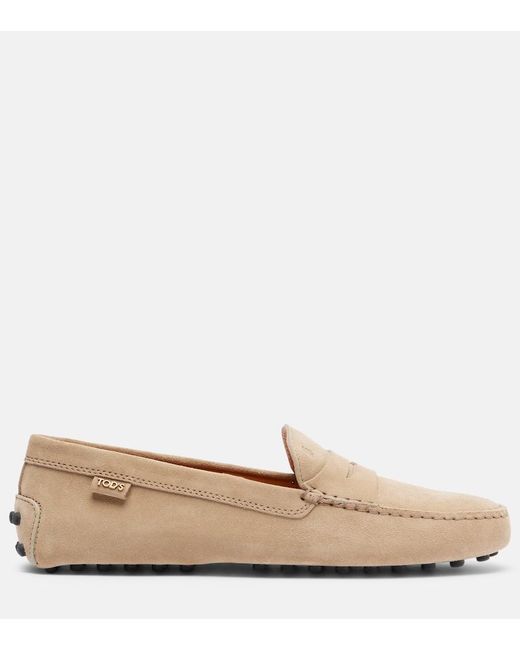 Tod's Natural Gommino Suede Driving Shoes