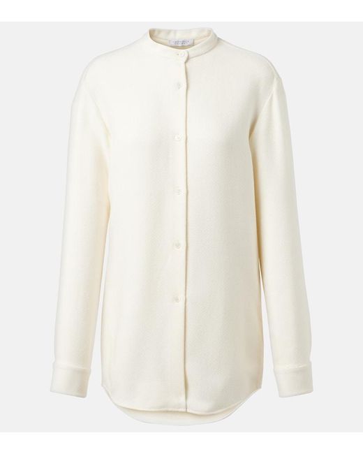 Gabriela Hearst White Bluse Terra Aus Wolle Und Seide