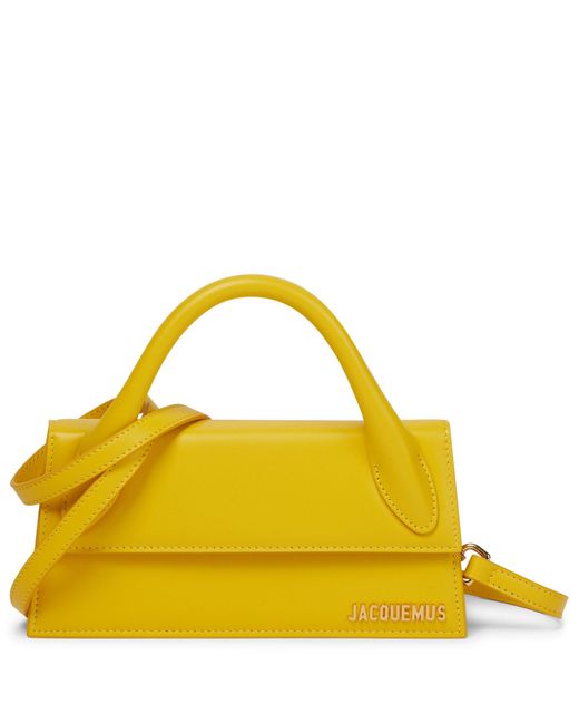 Jacquemus Le Chiquito Long Leather Tote in Yellow | Lyst