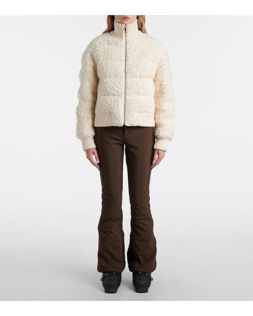 Perfect Moment Natural Apres Wool Down Bomber Jacket