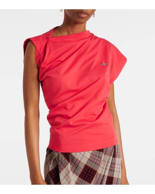 Top Hebo Orb De Jersey De Algodon Vivienne Westwood de color Red