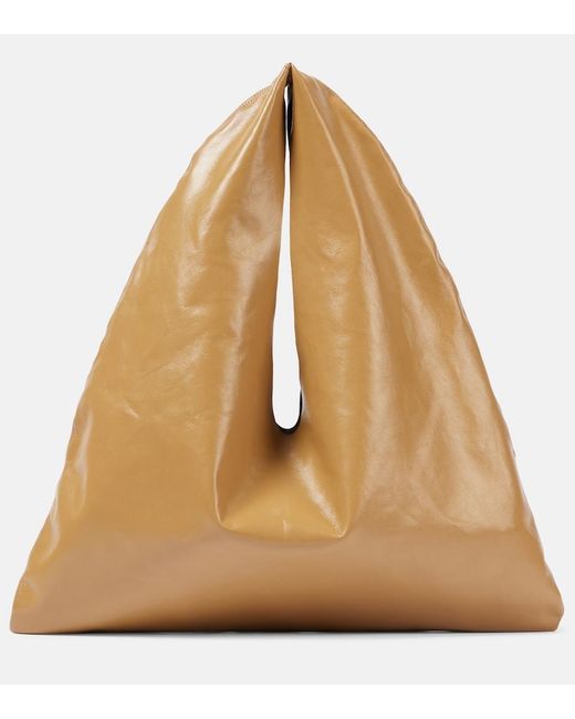 The Row Natural Bindle Small Leather Tote Bag