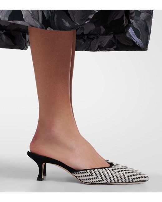 Manolo Blahnik Metallic Bb Woven Pumps