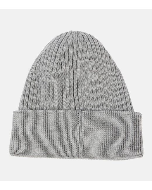 Loewe Gray Logo Wool Beanie