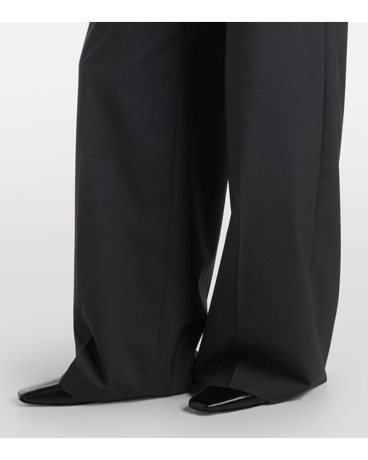 Joseph Black Alanel Virgin Wool Wide-Leg Pants