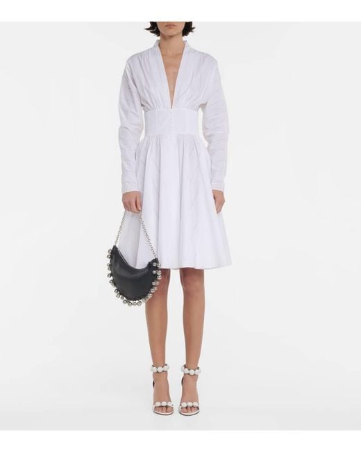 Sandalias La Bombe 90 De Piel Adornadas Alaïa de color White