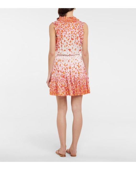 Poupette Red Triny Printed Minidress
