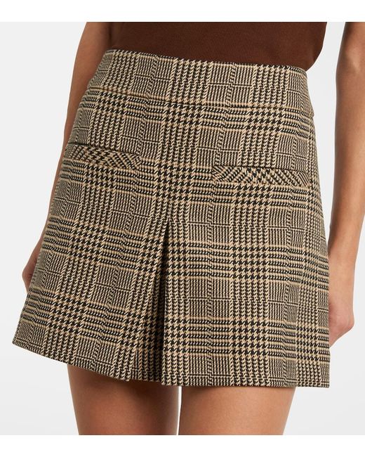 Veronica Beard Brown Pavaline Houndstooth Miniskirt