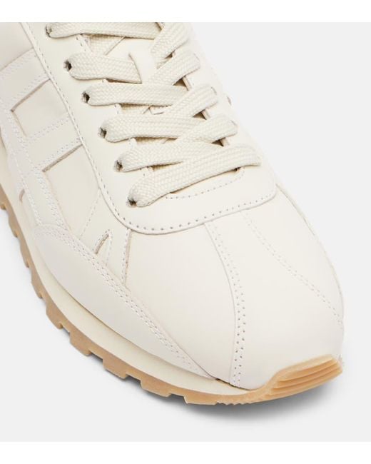 Hogan White H671 Suede Sneakers