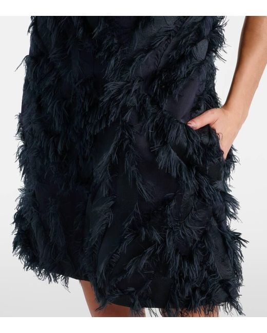 Abito Corto Con Frange di Brunello Cucinelli in Black