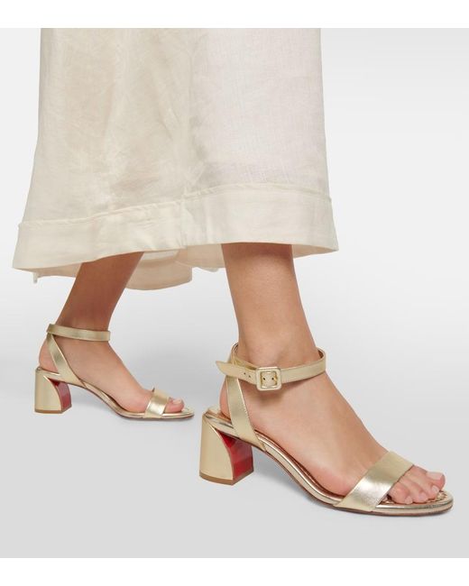 Christian Louboutin Miss Sabina 55 Metallic Sandals