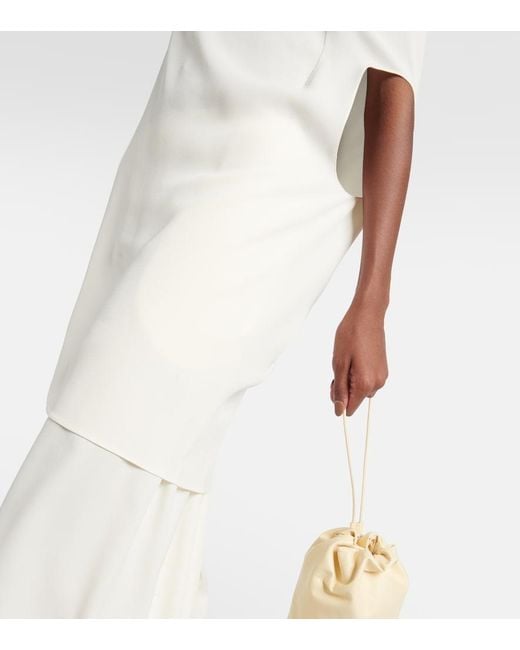 The Row White Dela Wool Wide-Leg Pants