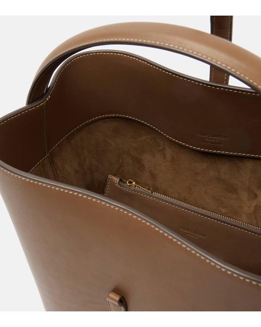 Saint Laurent Brown Le 37 Leather Bucket Bag