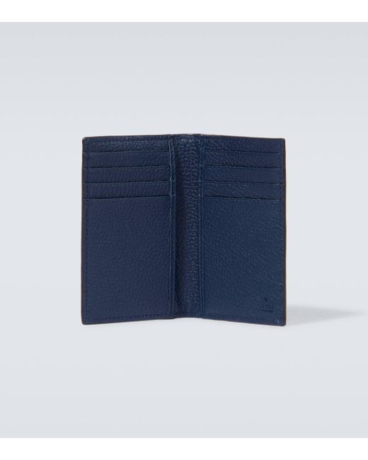 Gucci Blue Logo Leather Card Case for men