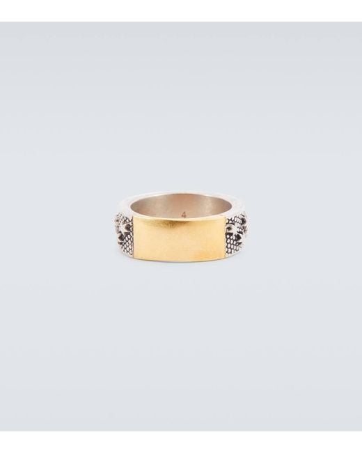 【Maison Margiela】Star embossed ring Maison Margiela Star Embossed Ring in White for Men | Lyst