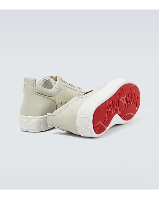 Christian Louboutin Sneakers Happyrui Mit Leder in White für Herren