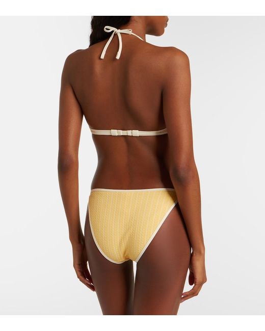 Eres White Sunscreen Striped Bikini Bottoms