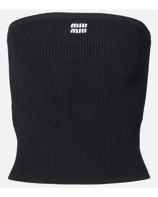 Miu Miu Black Knitted Top