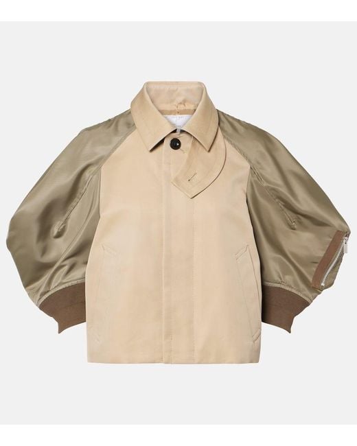 Chaqueta En Mezcla De Algodon Sacai de color Natural