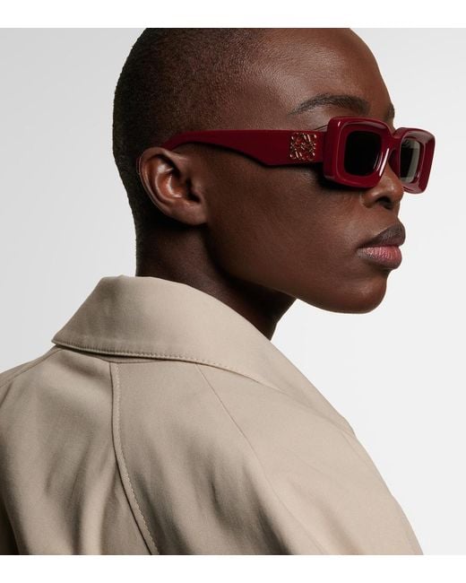 Loewe Brown Anagram Rectangular Sunglasses