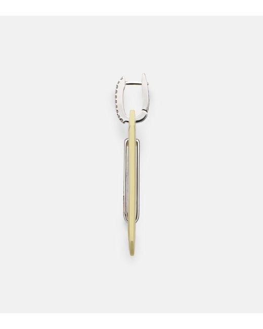 Eera Metallic Chiara Big 18Kt Single Earring With Diamonds