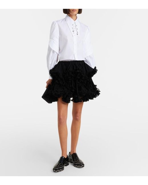Noir Kei Ninomiya Black X Jimmy Choo Embellished Leather Oxford Shoes