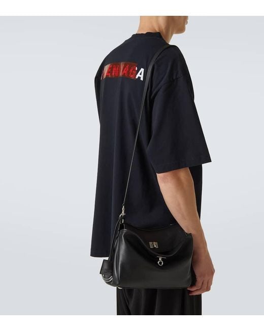 Balenciaga White Rodeo Small Leather Messenger Bag for men