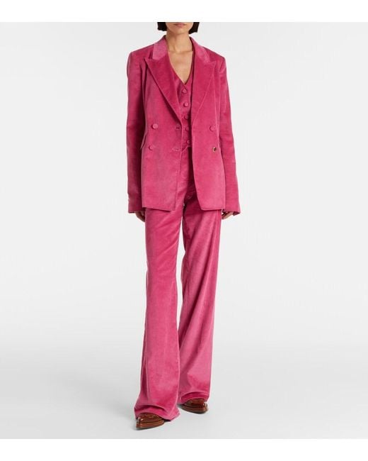 Gabriela Hearst Pink Angela Cotton Corduroy Blazer