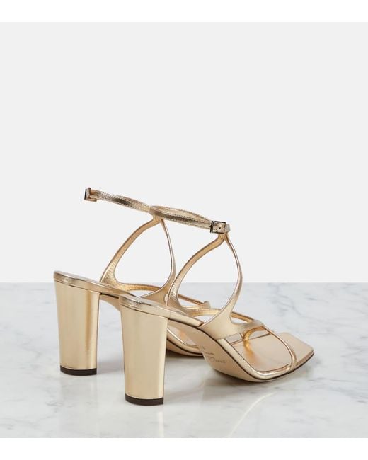 Jimmy Choo Metallic Azie 85 Leather Sandal