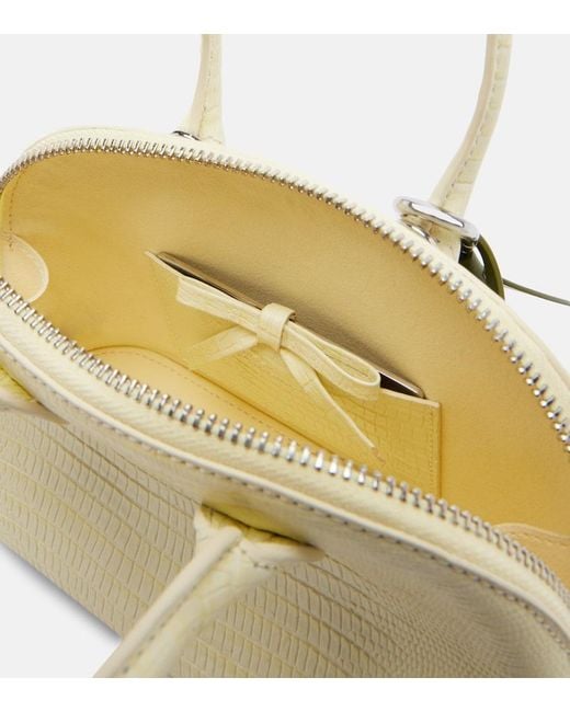 Self-Portrait Natural Lizard Small Leather Top-Handle Bag