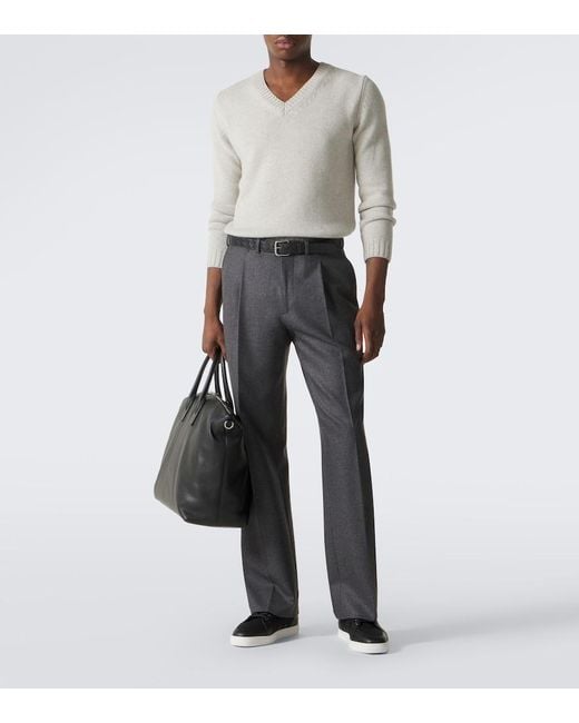 Christian Louboutin Black Rantulow Leather Sneakers for men