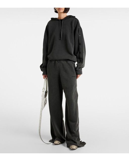 Y. Project Gray Snap Oversized Cotton Jersey Hoodie