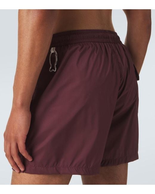Fedeli Red Madeira Swim Trunks for men