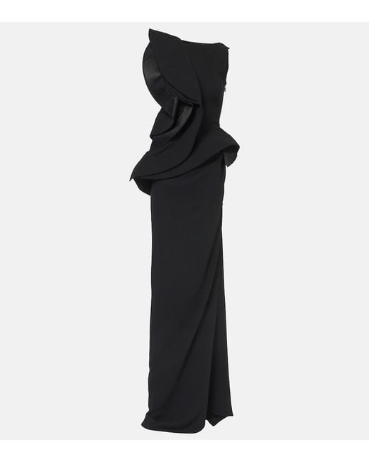 Maticevski Black Fateful Ruffled Gown