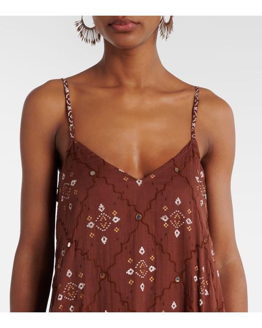 Robe Imprimee En Coton Juliet Dunn en coloris Red