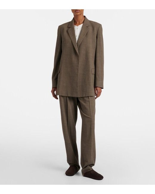 The Row Brown Devlin Wool Blazer