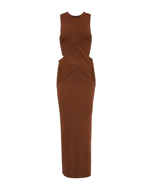 Sir. The Label Josephine Cutout Maxi Dress in Brown | Lyst