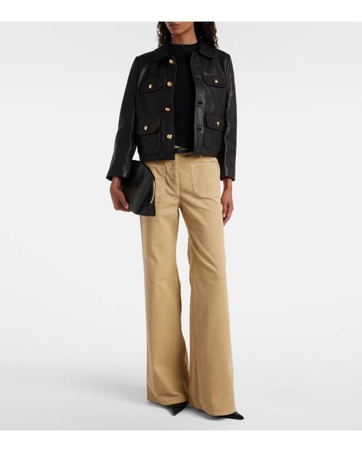 Nili Lotan Natural Weite Hose Florence Aus Cord