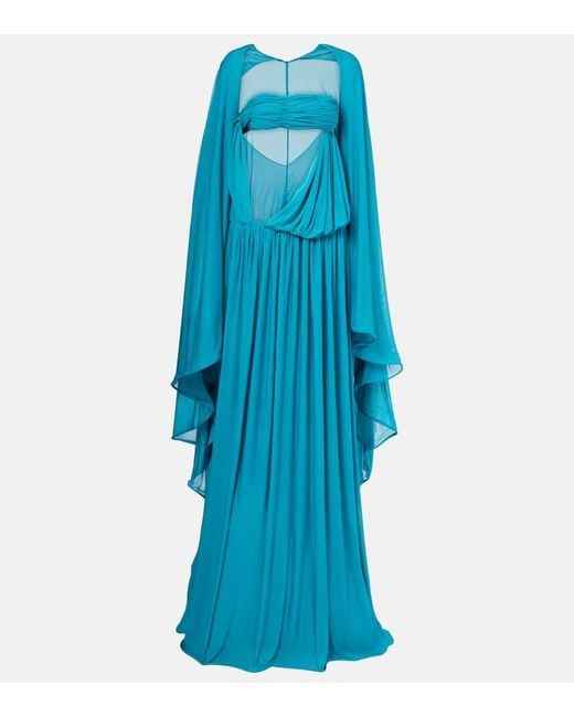 women's jersey maxi dress SKYE - Long-sleeve jersey maxi dress with open-back detail by SIEDRÉS