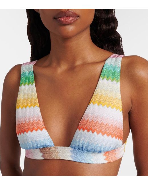 Missoni White Zigzag Lame Bikini