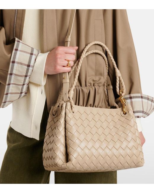 Bottega Veneta Natural Tote Bag Parachute Medium Aus Leder