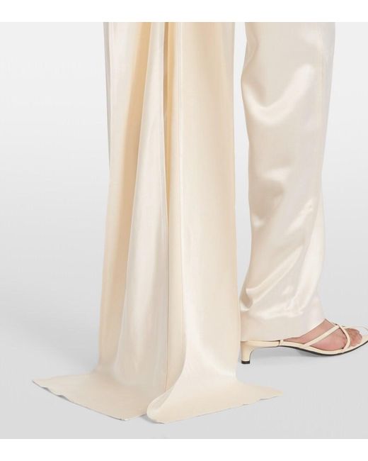 TOVE White Sara Caped Satin Top